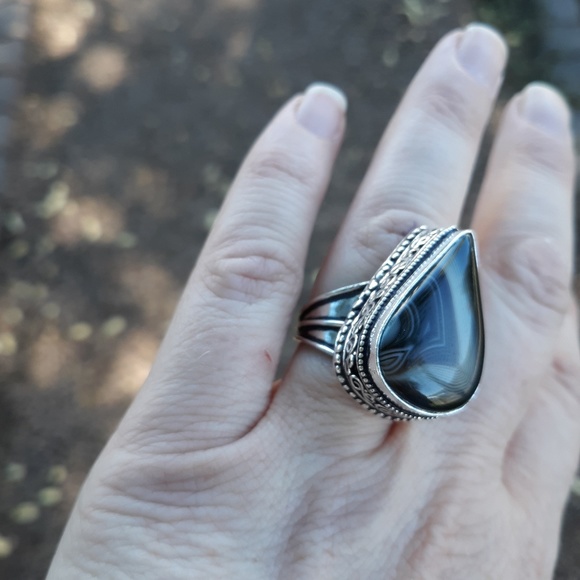 New Botswana Agate 925 Silver Ring. - Picture 5 of 9